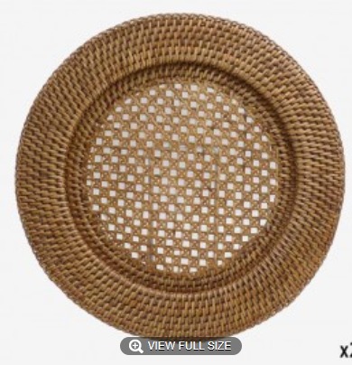 Bajoplato Ratán Ratán Natural 32cm Bajo Plato Redondo Decoración Mesa Ratán Set de Mesa Rustico Ratán 32x32cm Accesorios Mesa Comedor Vajilla Ratán Salvamanteles Ratán Bajoplato Trenzado a Mano