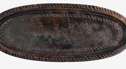 Bandeja Ovalada Marrón Rustico 46x19.5x1.5cm. Q3192065.