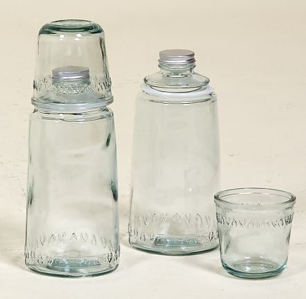 Botella + Vaso transparente 1 litro tapón rosca .Ref.37501 foimpex 