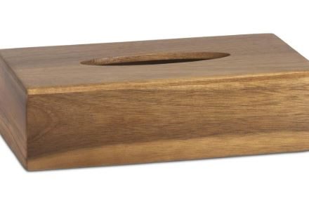 Caja Pañuelos Madera Acacia 26x14x8cm. Ref. BA75005