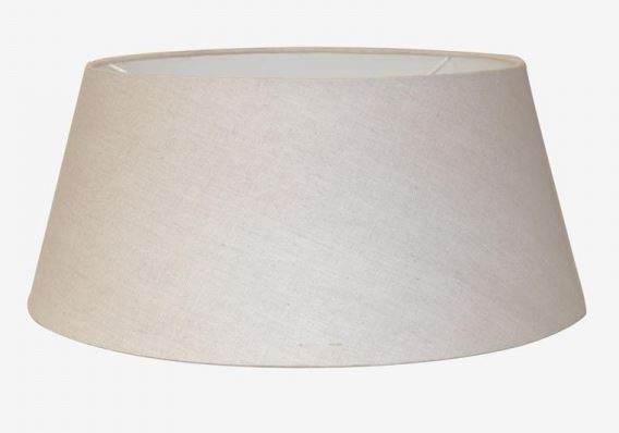 Pantalla Redonda Estrecha Algodón color Beige topo. ref.0207353 35x27x16.5cm. Diámetro 35cm