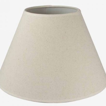 Pantalla Redonda Lino Color Crema 50cm diámetro. 50x20x29.5 cm ref.3015500 