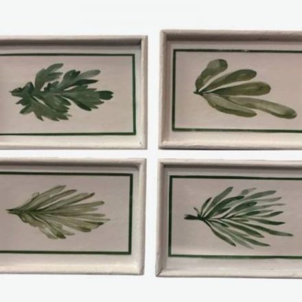 Set 4 Cuadritos, Cuadros Hojas Verdes, Decoración Botánica 12cm, Marcos Pared Pequeños, Cuadros Jardín Vertical, Set 4 Láminas Verdes, Decoración Estilo Natural, Cuadros 12.5x9cm, Arte Pared Botánico, Cuadros Hojas Escritorio